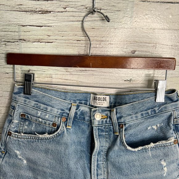 Agolde Parker Vintage Cut Off Short in Swapmeet Jean denim shorts size 25 - Picture 4 of 10